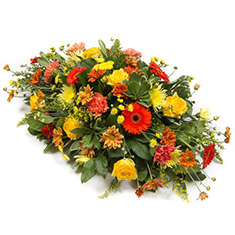 Fleur Coutures Orange &amp; Gold Single Ended Spray