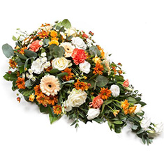 Fleur Coutures Orange &amp; White Single Ended Spray
