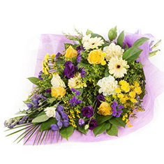 Fleur Coutures Purple &amp; Gold Sheaf
