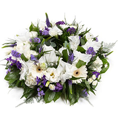 Fleur Coutures Purple &amp; White Wreath