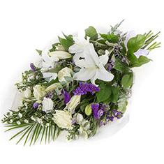 Fleur Coutures White &amp; Purple Sheaf