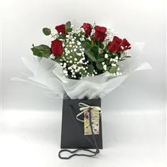 Fleur Coutures Half Dozen Red Roses
