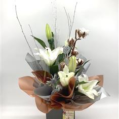 Fleur Coutures Contemporary Christmas Arrangement 