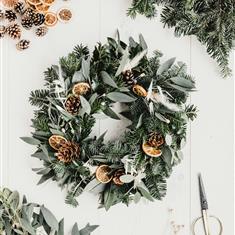 A Christmas Wreath Workshop at Wills Bar Monday 1st December 