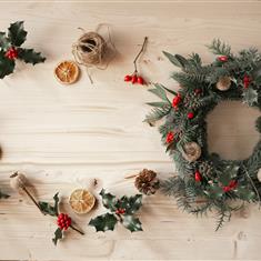 A Christmas Wreath Workshop at Bistro Bar 117 Wednesday 3rd December 